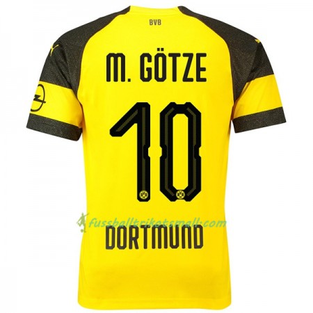 Günstige Fußballtrikots Borussia Dortmund M.Gotze 10 2018-2019 Kurzarm Heimtrikotsatz kaufen